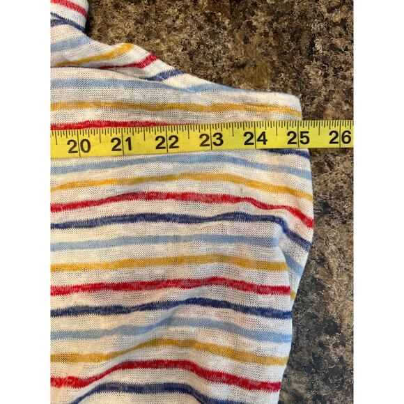 Lane Bryant Red Blue Yellow Stripe Sleeveless Tank Plus Size 22 / 24 - Picture 6 of 7